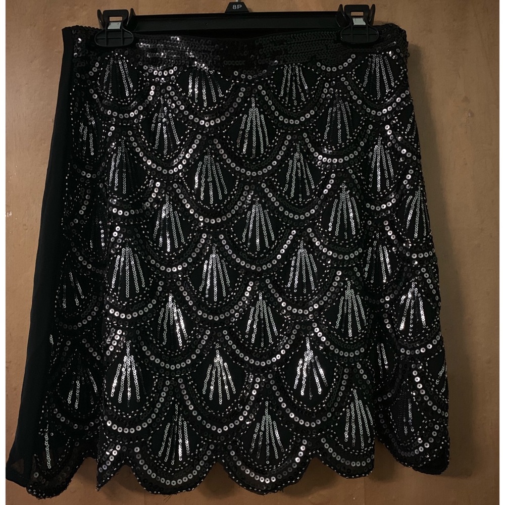Francesca’s Black Sequin Skirt